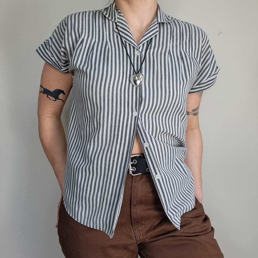 Vintage soft & faded button up blouse